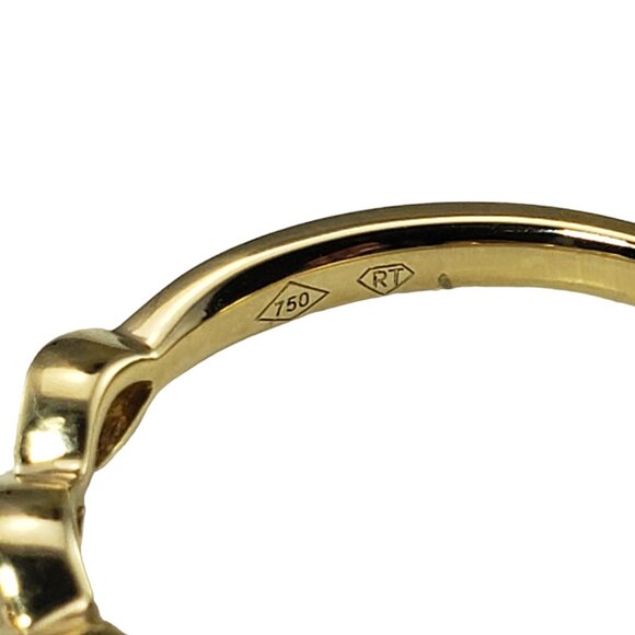 Vintage 18 Karat Yellow Gold and Diamond Band Ring size 6.75 #15350 - Picture 6 of 8